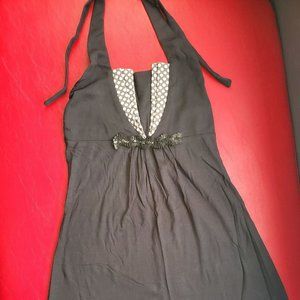 Beautiful top half backless black top